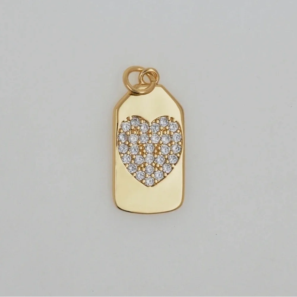 18k Heart Tag Pendant - Picture 3 of 8